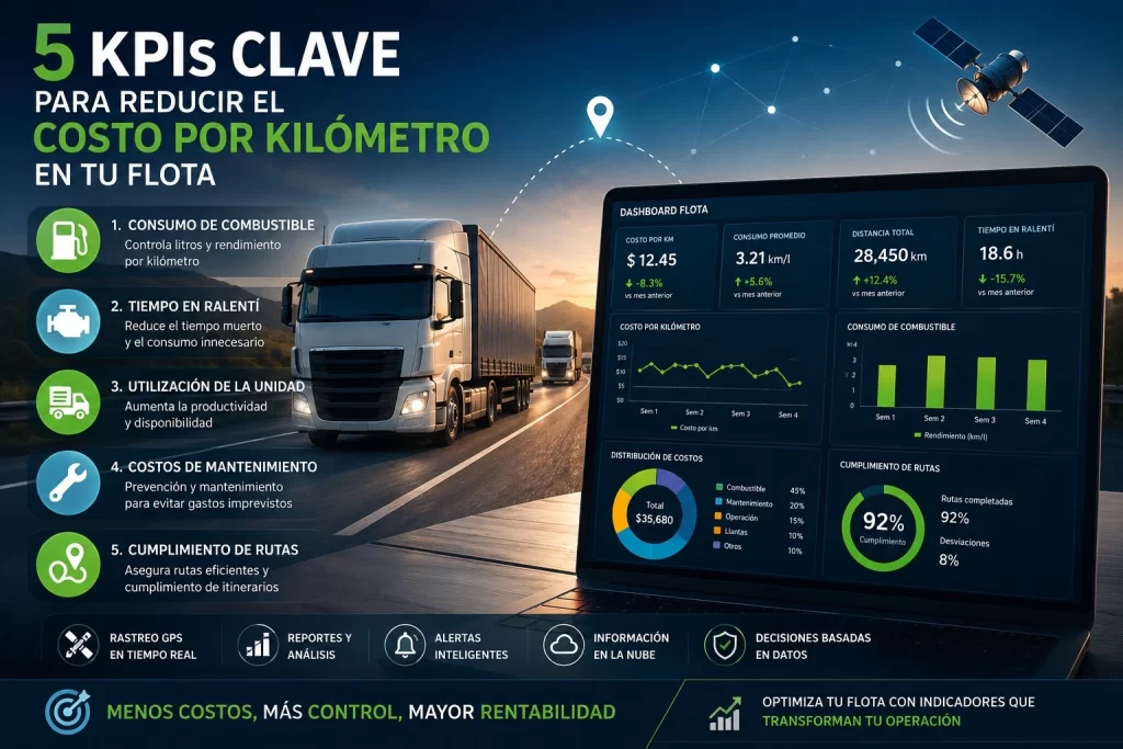 costo por kilometro en flotas y kpis para transporte