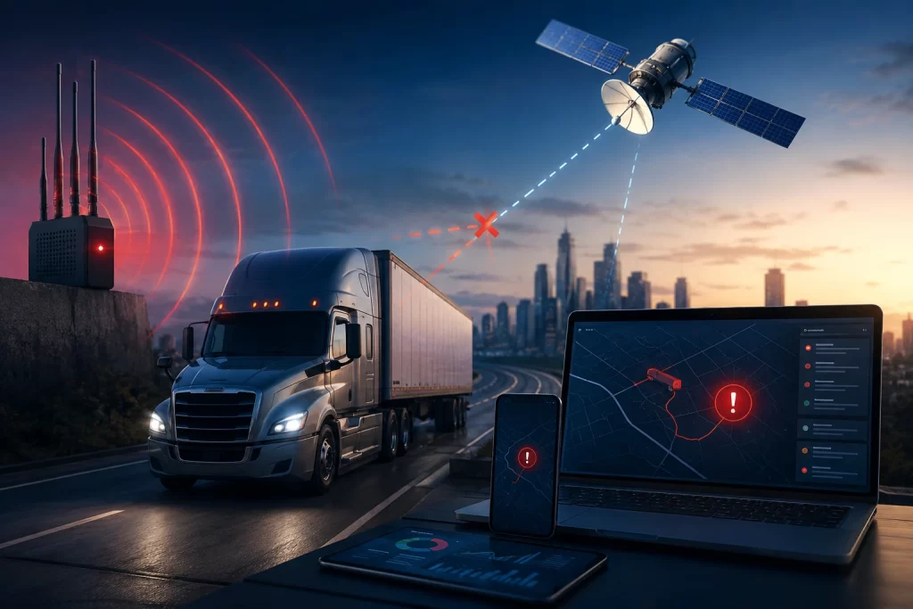 jammers gps transporte y protocolo de reacción logística ante inhibidores de señal GPS