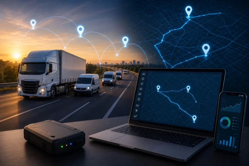 rastreo gps para flotillas y monitoreo satelital de transporte